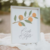 Kleine Cutie Sinaasappel Citrus Kaarten en geschen Poster