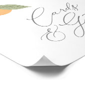 Kleine Cutie Sinaasappel Citrus Kaarten en geschen Poster (Hoek)