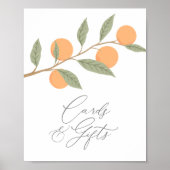 Kleine Cutie Sinaasappel Citrus Kaarten en geschen Poster (Voorkant)