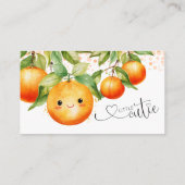 Kleine Cutie Sinaasappel Citrus Luier Raffle Informatiekaartje (Achterkant)