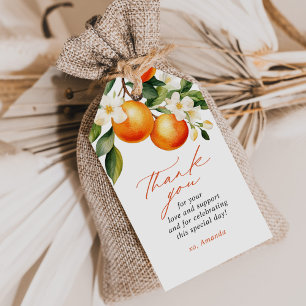 Kleine Cutie Sinaasappel Clementine Baby shower Fa Cadeaulabel
