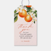 Kleine Cutie Sinaasappel Clementine Baby shower Fa Cadeaulabel (Voorkant)