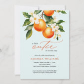 Kleine Cutie Sinaasappel Clementine Baby shower Kaart (Voorkant)