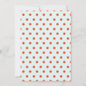 Kleine Cutie Sinaasappel Clementine Baby shower Kaart (Achterkant)