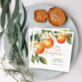 Kleine Cutie Sinaasappel Clementine Baby shower Servet