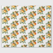 Kleine Cutie Sinaasappel Clementine Stippen Baby s Cadeaupapier (Vlak)