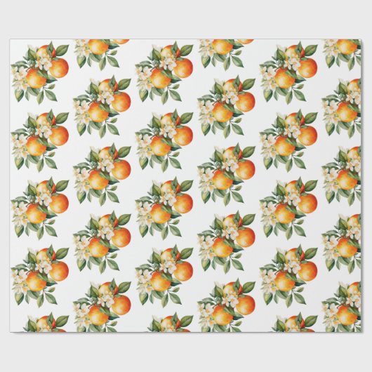Kleine Cutie Sinaasappel Clementine Stippen Baby s Cadeaupapier (Vlak)