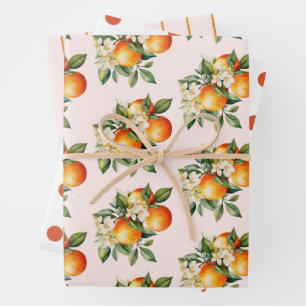 Kleine Cutie Sinaasappel Clementine Stippen Baby s Inpakpapier Vel