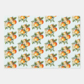 Kleine Cutie Sinaasappel Clementine Stippen Baby s Inpakpapier Vel (Voorkant)