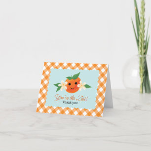 Kleine Cutie Sinaasappel gevouwen dank u kaart