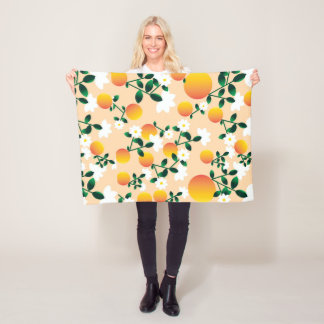 Kleine Cutie Sinaasappel Pattern Fleece Deken