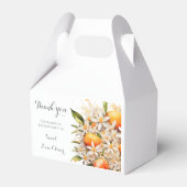 Kleine cutie Sinaasappel Tangerine Baby shower Cit Bedankdoosjes (Voorkant Zijde)