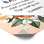 Kleine Cutie Thémed Baby shower Momosa Bar Poster (Hoek)