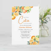 Kleine Cutie Waterverf Citrus Zomer Baby shower Kaart (Staand voorkant)