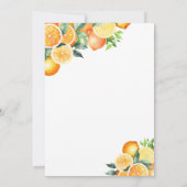 Kleine Cutie Waterverf Citrus Zomer Baby shower Kaart (Achterkant)