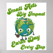 "Kleine daden, grote impact" Earth Day poster (Voorkant)