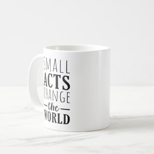 Kleine daden veranderen de wereld | Positief beric Koffiemok (Voorkant links)