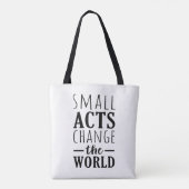 Kleine daden veranderen de wereld | Positief beric Tote Bag (Achterkant)
