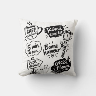 Kleine dagelijkse geneugten in doodles kussen