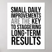 Kleine dagelijkse verbetering is de sleutel poster (Voorkant)