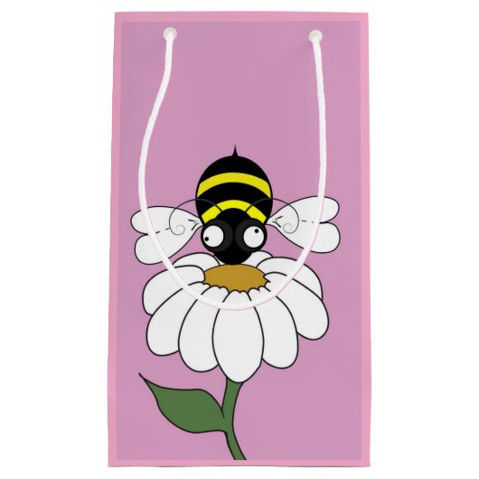Kleine Daisy Bee Gift Bag Klein Cadeauzakje (Voorkant)