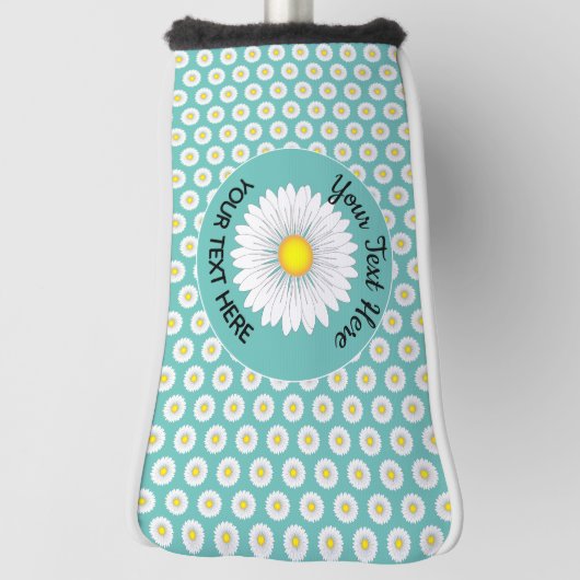  kleine Daisy Custom Text Golf Putter Hoesje Golfheadcover (Draai 90)