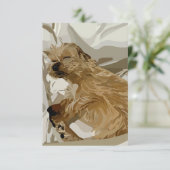 Kleine Daisy de hond Bedankkaart (Staand voorkant)
