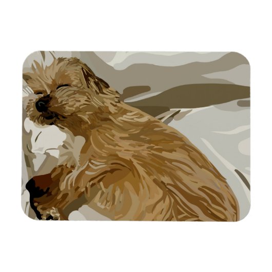 Kleine Daisy hond Magneet (Horizontaal)