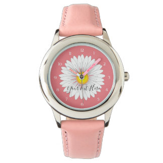  Kleine Daisy Kinder Roze Roestvrij staal Horloge