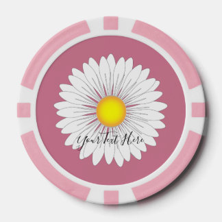 kleine Daisy Roze Solid Edge Poker Chip Set