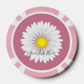  kleine Daisy Roze Solid Edge Poker Chip Set (Achterkant)