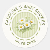 Kleine Daisy's Babyborrel Ronde Sticker (Voorkant)