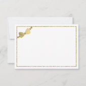 Kleine dame bedankje, Faux Gold Bedankkaart (Achterkant)