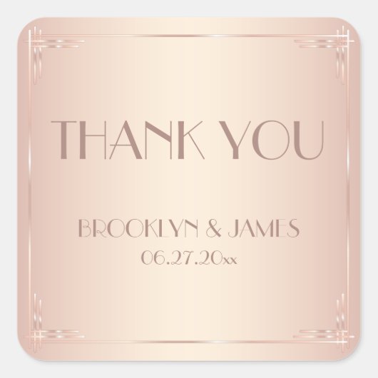 Kleine dank voor blush Weddenkers Vierkante Sticker (Voorkant)