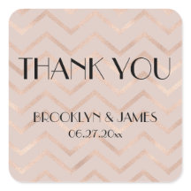 Kleine Dankjewel Roze Gouden Chevron Huwelijksstic