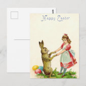  kleine dans met bunny Paaseieren Briefkaart (Voorkant / Achterkant)