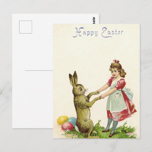  kleine dans met bunny Paaseieren Briefkaart (Voorkant / Achterkant)
