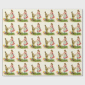  kleine dans met bunny Paaseieren Cadeaupapier (Vlak)