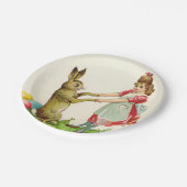  kleine dans met bunny Paaseieren Papieren Bordje (Gekanteld)