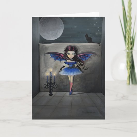 Kleine Danser Gothic Vampier Fee Kaart (Voorkant)