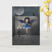 Kleine Danser Gothic Vampier Fee Kaart (Gele Bloem)