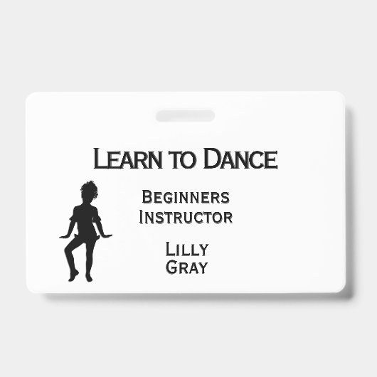 Kleine danseres aangepaste tekst 3 gebieden dubbel badge (Voorzijde)