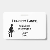 Kleine danseres aangepaste tekst 3 gebieden dubbel badge (Achterkant)