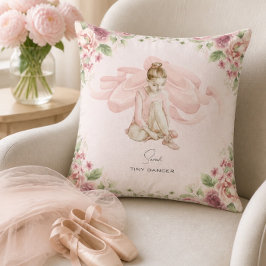 Kleine danseres ballerina gepersonaliseerde werpku kussen