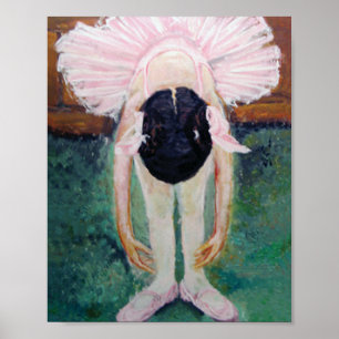 Kleine danseres ballerina impressionistische schil poster