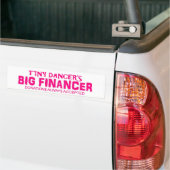 Kleine danseres Grote financier bumper sticker (Op Truck)