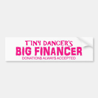 Kleine danseres Grote financier bumper sticker