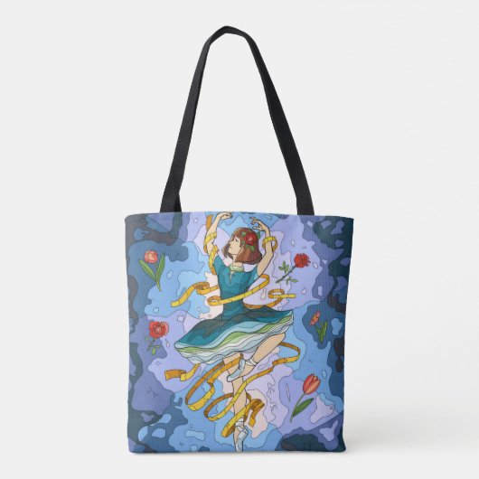 Kleine danseres, persoonlijk tote bag (Achterkant)