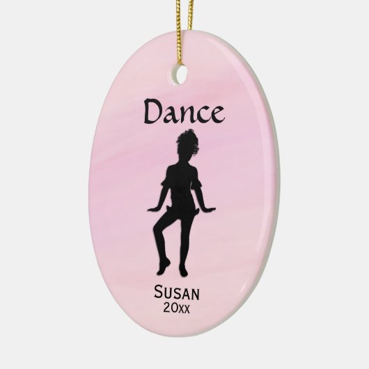 Kleine dansernaam van Cutest / Datum Keramisch Ornament (Links)