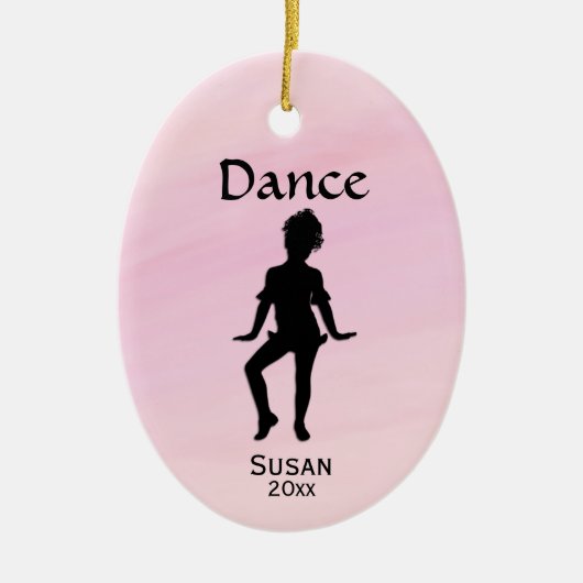 Kleine dansernaam van Cutest / Datum Keramisch Ornament (Voorkant)